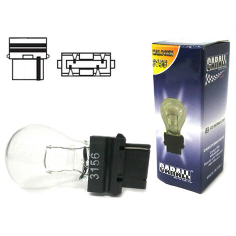 2 PZ Lampada Alogena 3156 T25 P27W 12V 27W W2.5x16d Clear Mono Filamento