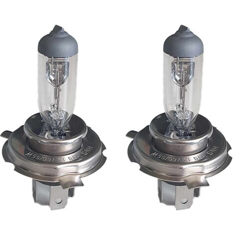 2 PZ Lampada Alogena Auto H19 12V 60/55W PU43t-3 Trasparente Ricambio Fari