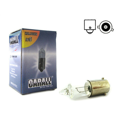 2 PZ Lampada Alogena H6W BAX9s 12V 6W Posizione Interna Targa Ricambio Auto