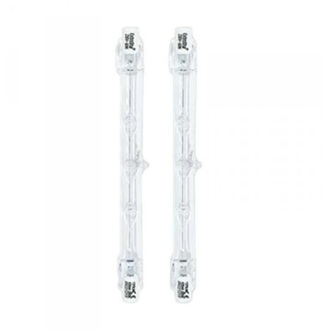2 PZ Lampade Alogena Dimmerabile, Lampada R7S 118mm 80W 1375 Lumen Bianco Caldo 2800K