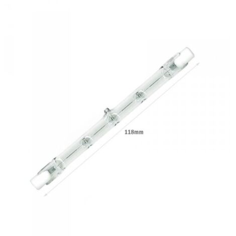 2 PZ Lampade Alogene Dimmerabili R7S 118mm 120W 2215lm Bianco Caldo 2800K