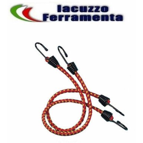 Corda Elastica Vigor Set 2 Pezzi Ganci Plastica 8X1500 Mm