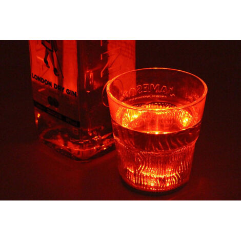 2 PZ Luci LED Sotto Bottiglia Vino Sottobicchiere Rosso Ideale Regalo Natalizio