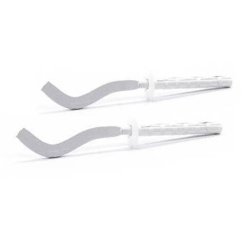 2 PZ MENSOLE FILETTATE PIATTE SCHIACCIATE PER RADIATORI IN ALLUMINIO 7 x 190 mm DH