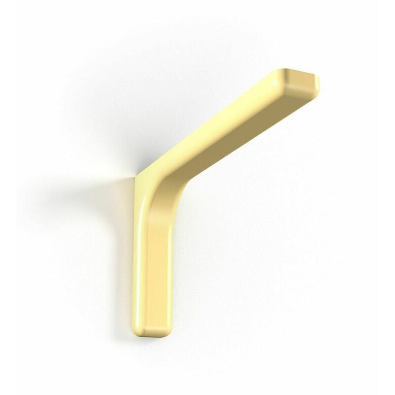 Image of 2 pz reggimensola supporto staffa mensola plastica metallo 12cm frassino