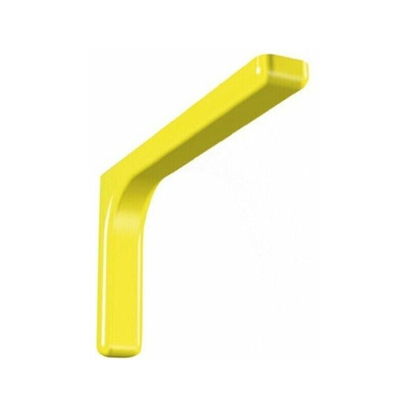 Image of SIP - 2 pz reggimensola supporto staffa mensola plastica metallo 12cm giallo