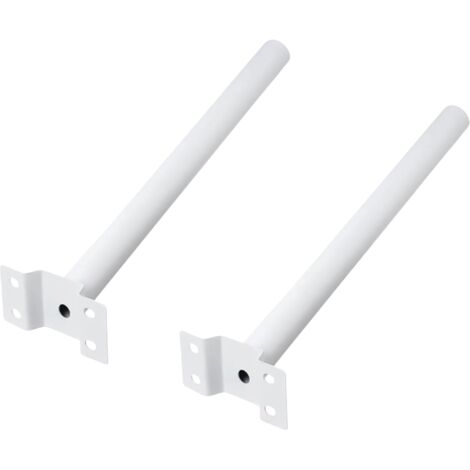 2 PZ Staffa per lampione Stradale BIANCA Palo Supporto per Faro solare 48cm