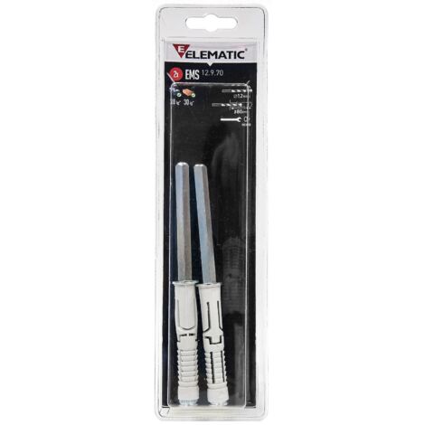 2 pz tasselli EMS Elematic   14x14x170 mm tassello per mensola