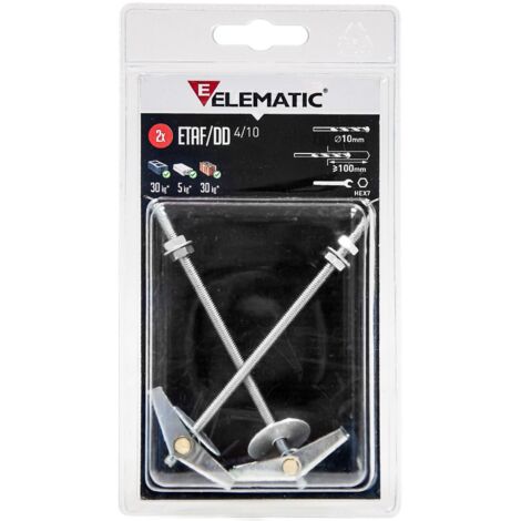 2 pz tasselli ETAF Elematic ancore DD 4x10 mm tassello ad ancora