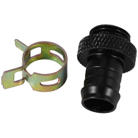 2 raccords à barbes pour radiateur de refroidissement liquide d'ordinateur, dissipateur thermique en cuivre, collier de serrage pour cuve de 3/8 pouce de diamètre intérieur