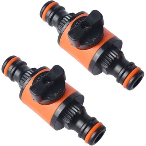 2 raccords de tuyau à dégagement rapide et accessoires, raccords d'arrêt directs pour tuyaux d'arrosage, vannes de régulation, vannes d'arrêt pour tuyaux d'arrosage
