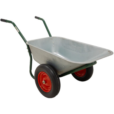 2 Rad Schubkarre 100l 160 kg Gartenkarre mit Vollgummi Rädern