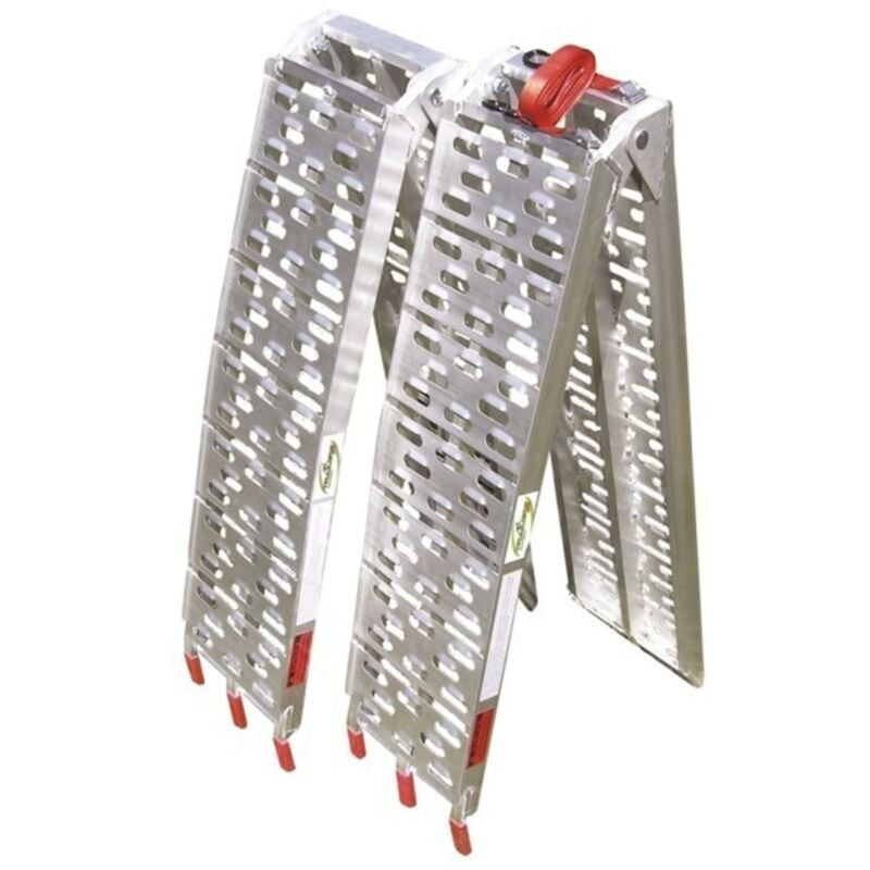 2 rampes aluminium pliantes à barreaux 2.27 m charge 450 kg