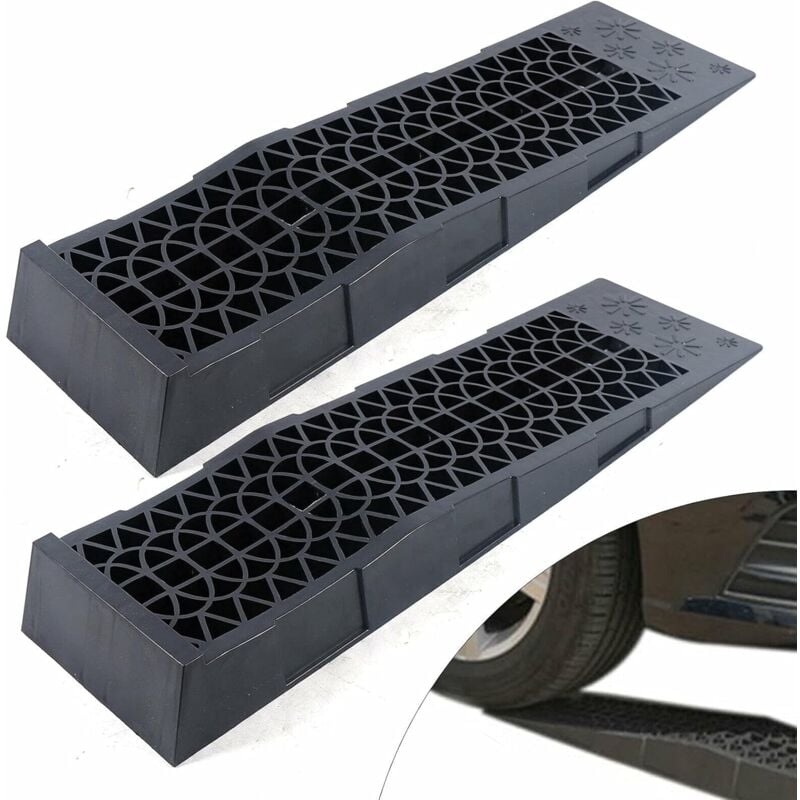 2 rampes de chargement en plastique pour voiture 3 tonnes 3000 kg Convient à la plupart des voitures