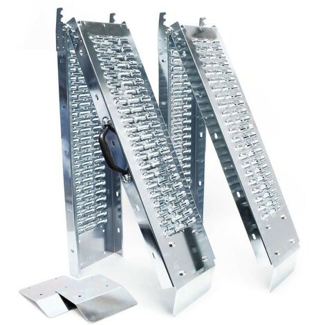 2 Rampes en Aluminium pour Véhicules : 400 kg, Longueur de 160 cm