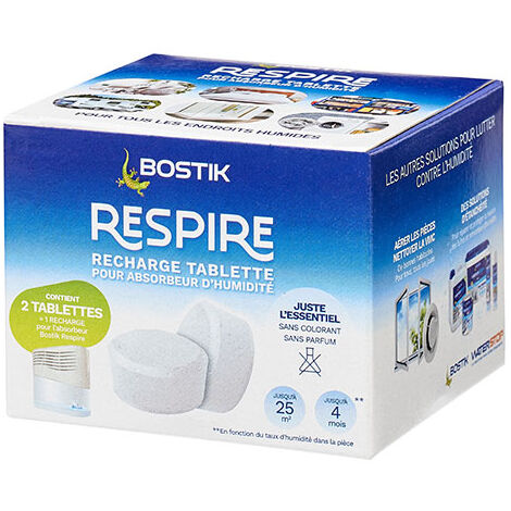 2 Recharges Absorbeur Respire 2X250 g - Bostik