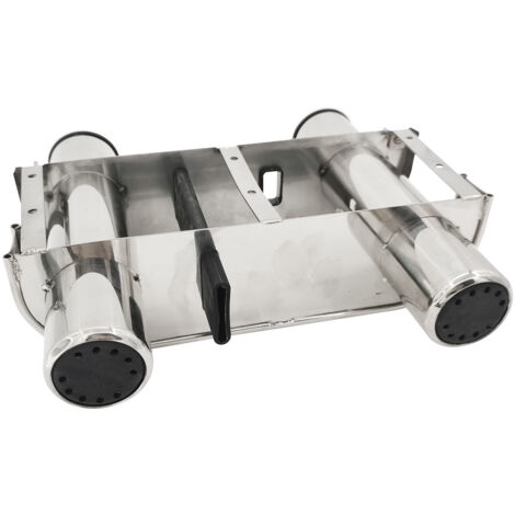 2-reihiger Angelrutenhalter aus Edelstahl, Angelzubehör, Angelausrüstung, Angelrutenhalter, Bootszubehör, Yachtzubehör, Doppel-Angelrutenhalter 9930s2.