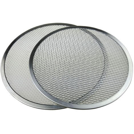 2 rejillas de aluminio perforadas para hornear pizza Ohjijinn - 31 cm de diámetro