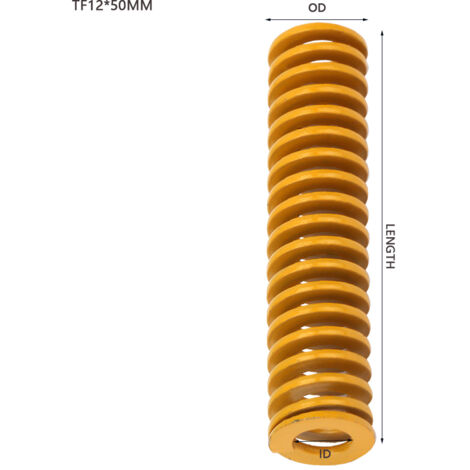 2 ressorts jaunes pour moules et matrices 12x6mm, très légers, lot de 2 (TF1250mm)