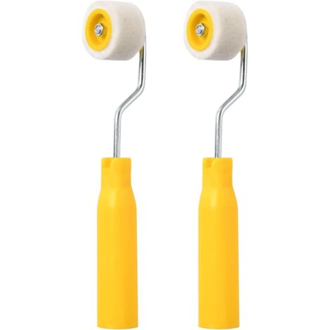2 rodillos pequeños de pintura de 2 cm, mini rodillos de lana, mini rodillos de pintura para pintar, bordes o esquinas.