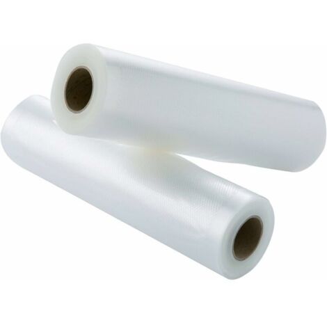 2 Rolls Professional Stable Cling Film, Sealing Bags Rolling Film Large 20 x 500 cm Suitable for all recipes for vacuum storage/heat sealer/vacuum sealer