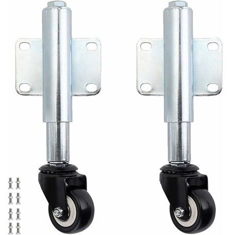 2 Roue de Portail Roulant 6cm, Roulette à Suspension pour Portail Extensible, Roulette Support de Portail pour Porte de Jardin en Bois, Clôture de Cour, Capacité de Charge 50Kg