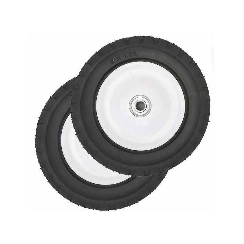 2 Roues tondeuse métallique avec roulement ø 200 mm