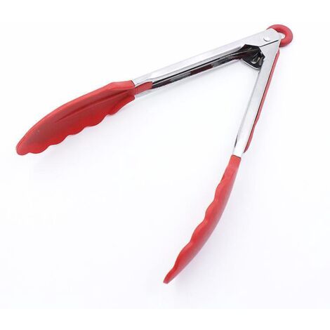 2 Rouge Lot De Pinces De Cuisine Professionnelles - Acier Inoxydable Avec Embouts En Silicone Antiadhsifs Et Rsistants  250c - Ustensiles De Cuisi