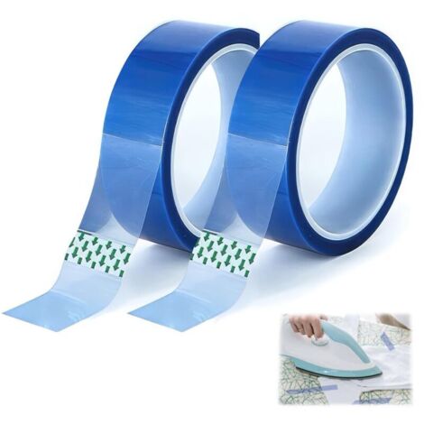 2 Rouleau Ruban Adhesif Haute Temperature, 20mm x 33m Ruban Isolant Ruban Adhésif Résistant à la Chaleur, Ruban Adhésif pour Masquage, Soudure, Carte de Circuit Imprimé Isolant, Imprimante 3d(Bleu)