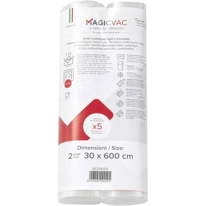 ACO1025 Rouleau de film de rechange (l x p) 30 cm x 600 cm - Magic Vac