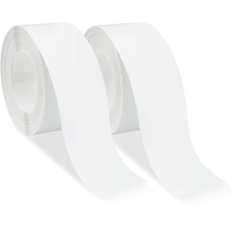 2 Rouleaux Bande Etancheite Douche, Joint Salle Bain Blanc, Joint Baignoire, Plan Travail Cuisine, Bande Etancheite Baignoire Douche, Autocollante Adhesif, Bande Adhésive d'Étanchéité
