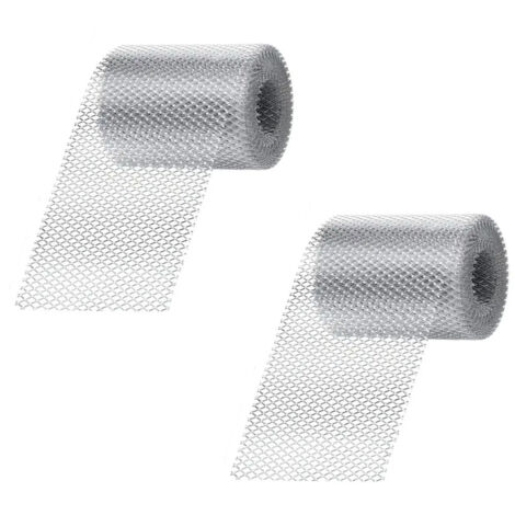 2 rouleaux de filet de protection pour gouttières, descentes pluviales et protection contre les feuilles pour parcs, 12,7 x 610 cm