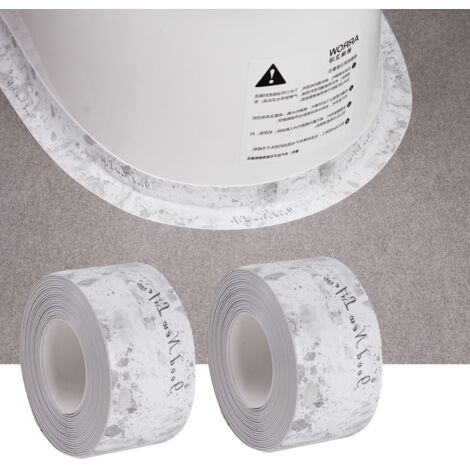 2 rouleaux de ruban adhésif anti-moisissure et imperméable pour cuisine, joint d'évier et cuisine, autocollant pour joint de WC, 3,8 cm x 5 m