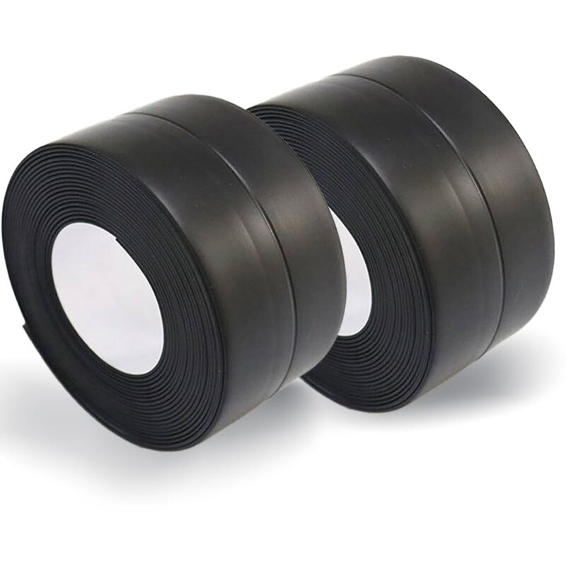 2 Rouleaux Joint Salle De Bain Noir, Ruban Joint Baignoire Autocollant, Joint Plan De Travail Cuisine, Joint Adhesif Anti-moisissure Pour Salle De