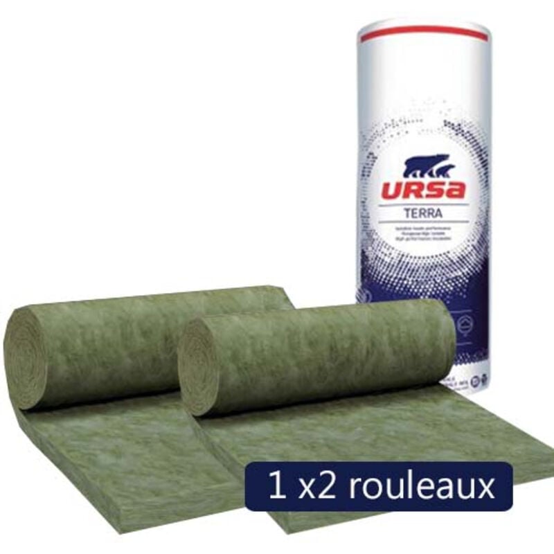 Un paquet de 2 rouleaux laine de verre Ursa Hometec 32 mob - Ep. 145mm - 3.05 m² - r 4.50