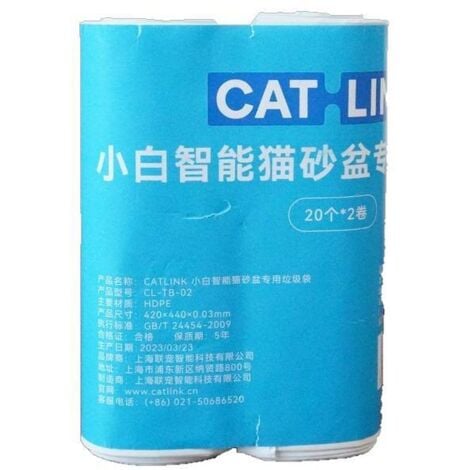 COOCHEER 2 rouleaux, pour sacs à litière autonettoyants CatLink, bac à litière Catlink Baymax