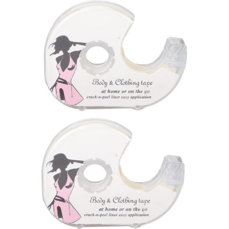 2 Rubans Adhésifs Double Face Transparents pour Fixer Vêtements, Décolletés, Cardigans et Écharpes