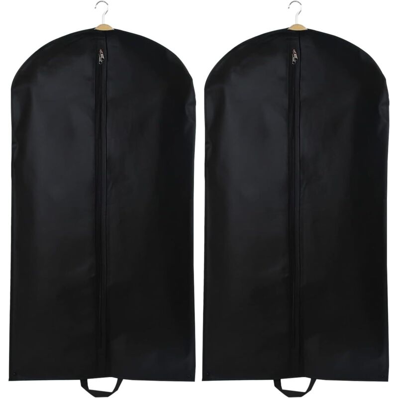 2 sac de costume, protège vêtement respirant suspendu, housse anti poussière pliable, sac de rangement pour vêtements avec fermeture éclair, Pour