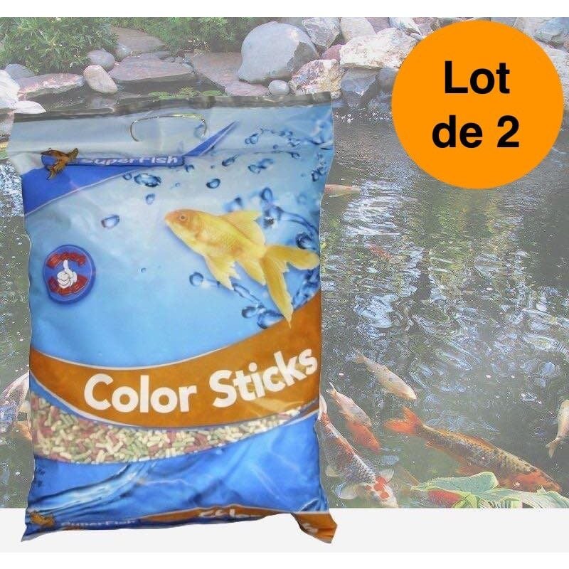 2 Sacs de Nourriture Mix En Stick 15 l Pour Kois : Bassin Et D'Étangs