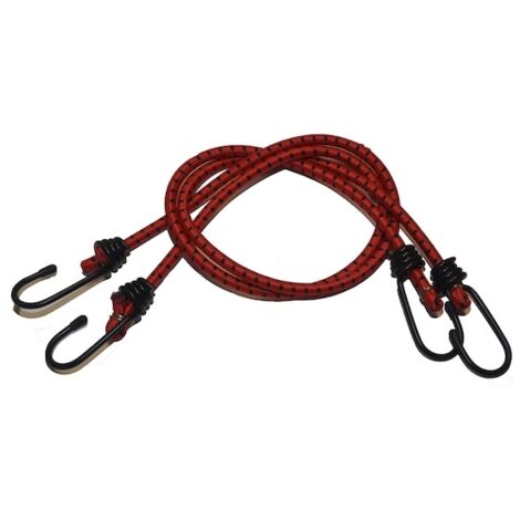Corderies Tournonaises – Tendeur sandow 10 mm x 100 cm – Lot de 2 – Crochets en acier plastifié – Haute résistance à la traction pour transport sécurisé