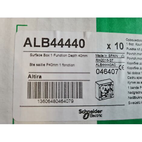 2 SCHNEIDER ALTIRA - ALB44440 - Boite 1 Postes Saillie - Blc
