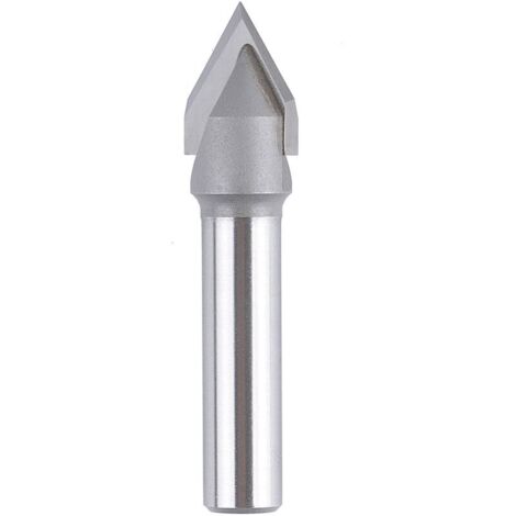 2-schneidiger 60-Grad-V-Fräser - Schnittdurchmesser: 12 mm - Schaft: 8 mm - CNC-Fräser - Schaftfräser zum Schneiden von Maserung, Fasen und V-Nuten.