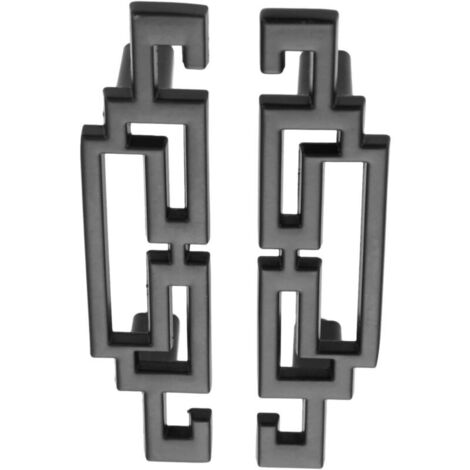 2 schwarze Küchengriffe, 64 mm Lochabstand, 106 mm Gesamtlänge, Möbelgriffe für Badezimmer, Küche, Schlafzimmer, Schublade, Kleiderschrank, Kommode, Schrank (Schrauben inklusive)