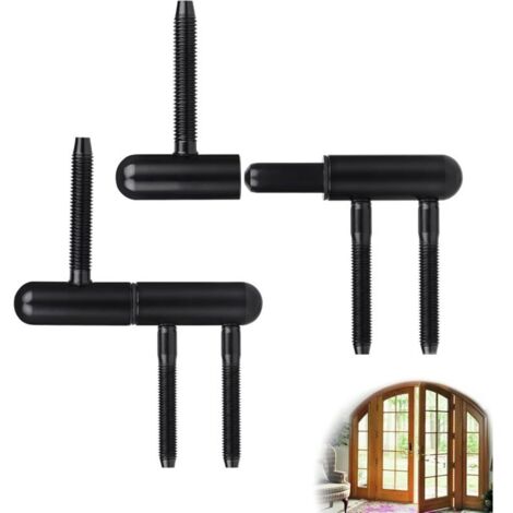 2 schwarze Türscharniere aus Holz, Renovierungsscharniere, Schlafzimmertürscharniere, abnehmbare Scharniere, geräuscharme Türscharniere für Innentüren mit Holzrahmen