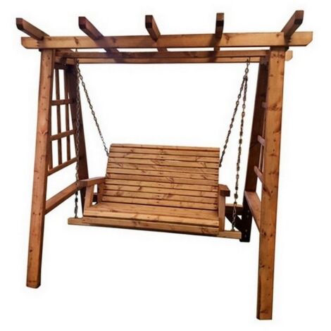 2 Seater Valley Garden Swing Seat Hammock - L125 x W180 x H185 cm- Minimal Assembly Required - Set of Waterproof Cushions Included