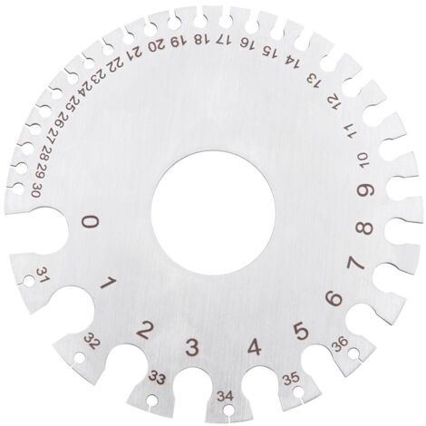 2-seitiges rundes Drahtdickenmessgerät aus Edelstahl zum Messen von Nichteisendraht und Metall, Tester, Lineal, Messgerät für den Durchmesser