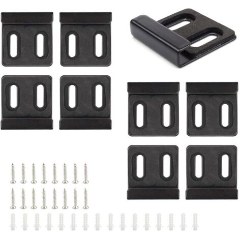 2 Séries de 8 pièces Fixation Miroir Mural, Support Fixation Miroir pour entretoises de 4 à 6 mm, Fixation Cadre, Crochet Cadre Mural, avec Vis, Tube D'expansion