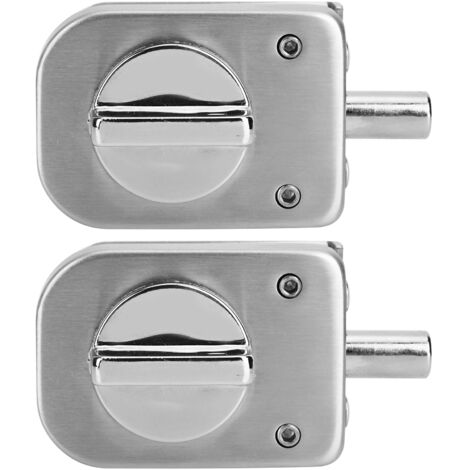 2 Serrures à loquet en acier inoxydable pour portes de meuble, salle de bain, toilette et vitrine