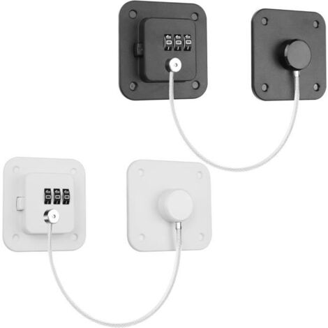 2 serrures de réfrigérateur avec code,serrures de porte et fenêtre de sécurité,serrures de porte de réfrigérateur,serrures d'armoire