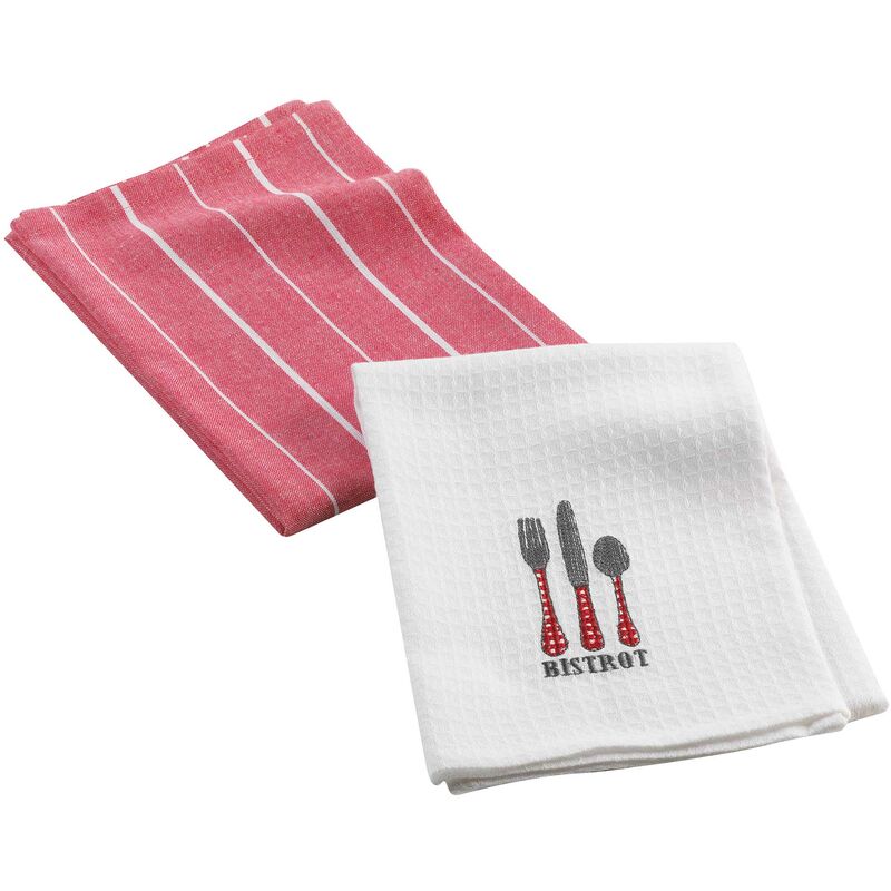 2 serviettes torchons bistrot